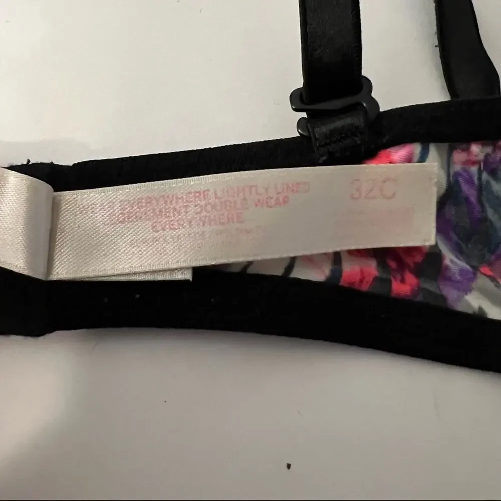 Victoria's Secret PINK Women's Floral Wear Everywhere Lightly Lined Bra Size 32C
